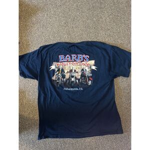 Harley Davidson T Shirt Mens L Barb’s Philadelphia Double Sided Biker